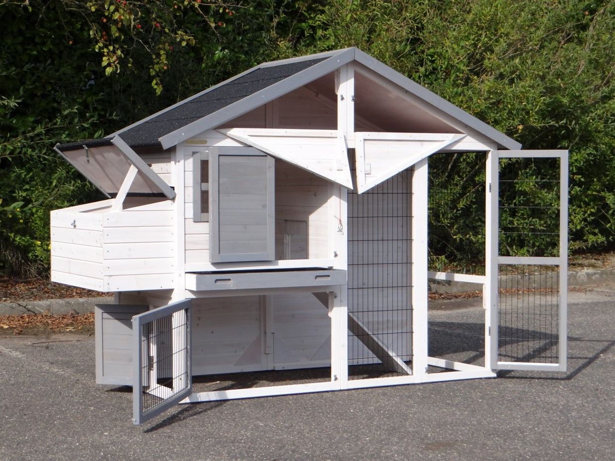 Poulailler Garden Medium Blanc-Gris