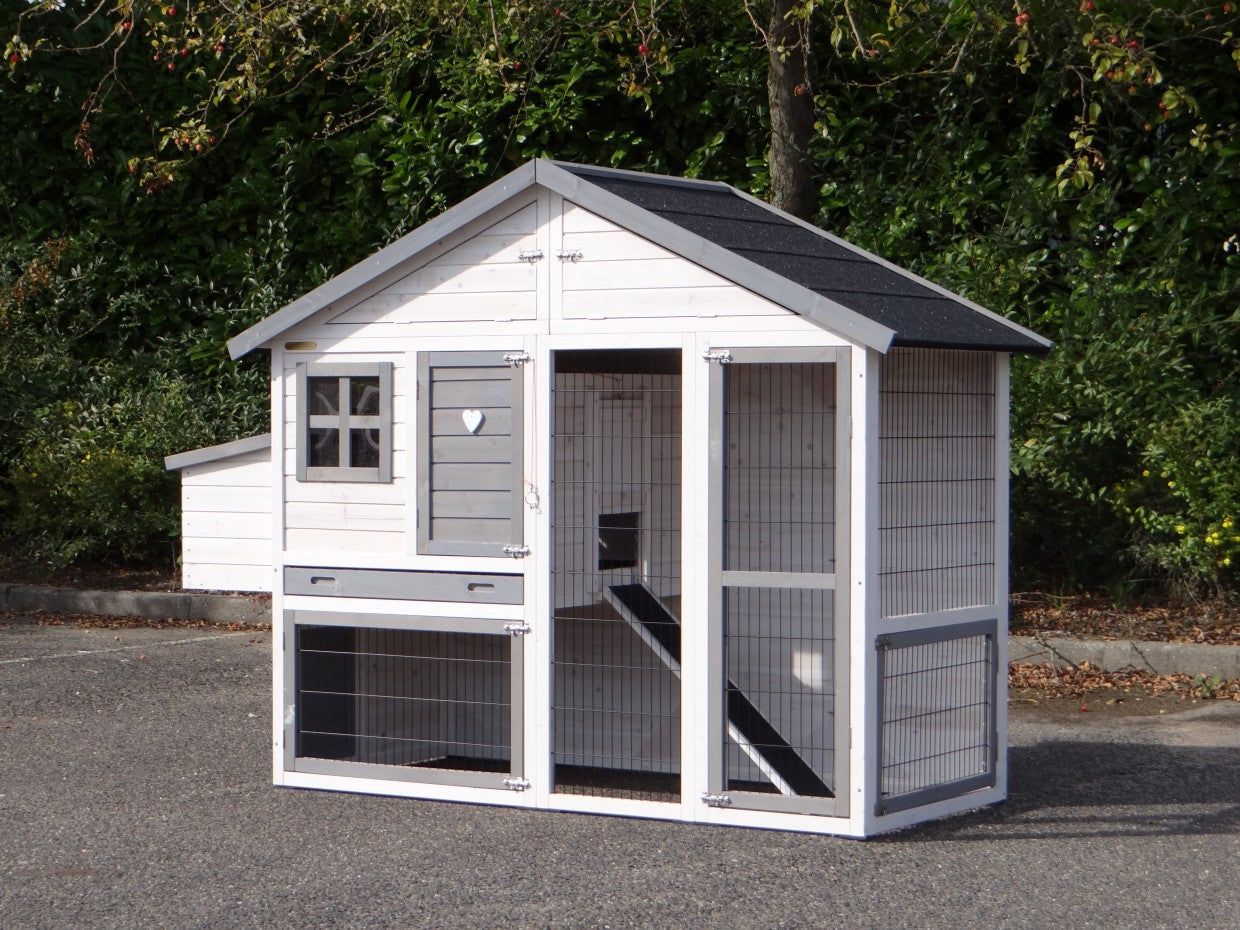 Poulailler Garden Medium Blanc-Gris