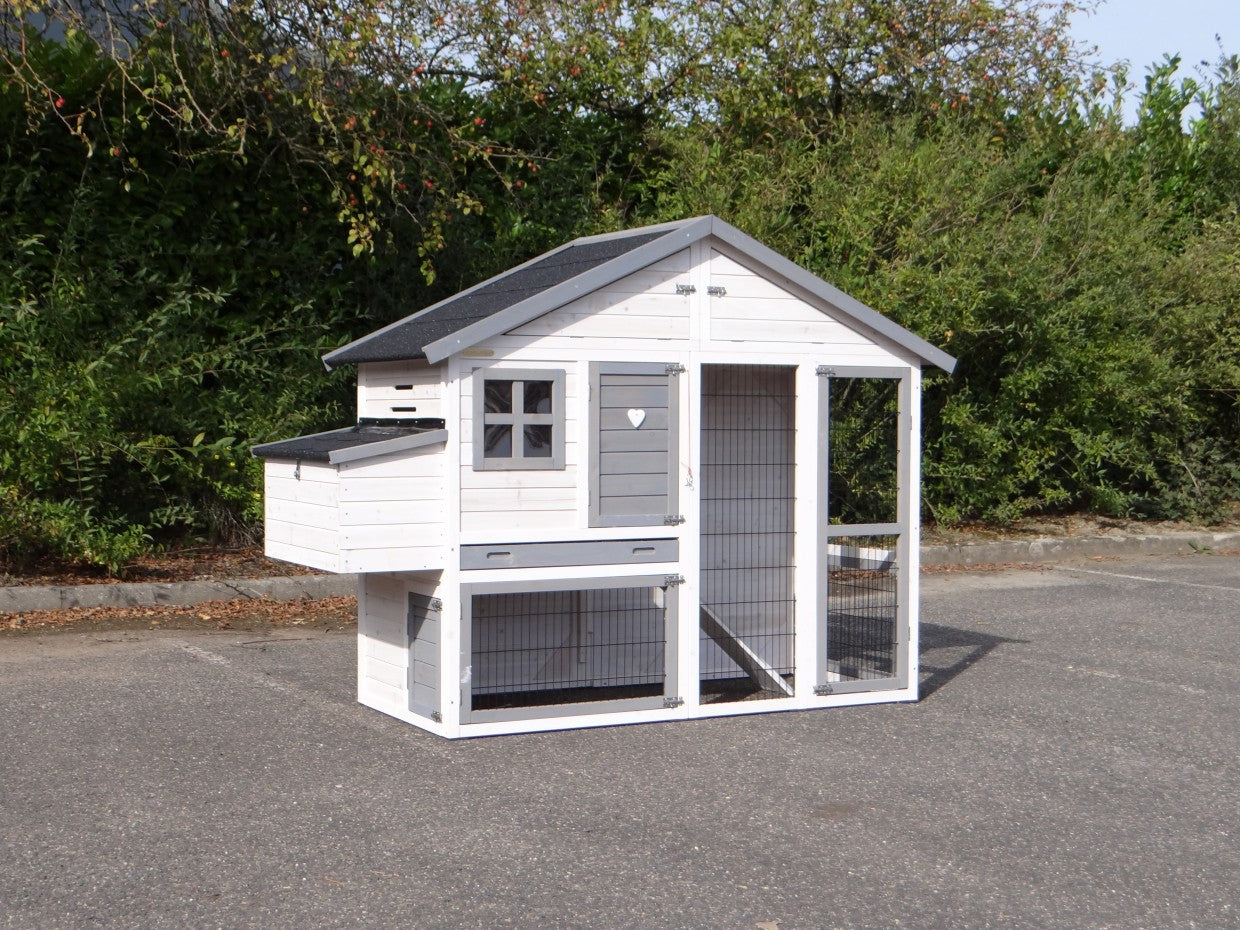 Poulailler Garden Medium Blanc-Gris